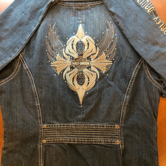 Harley Davidson Women’s Denim Jacket - Picture 2 of 4